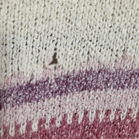 Vintage de Rotchild Cozy Knit Dress with Pink and Cream Accents - Picture 7 of 12